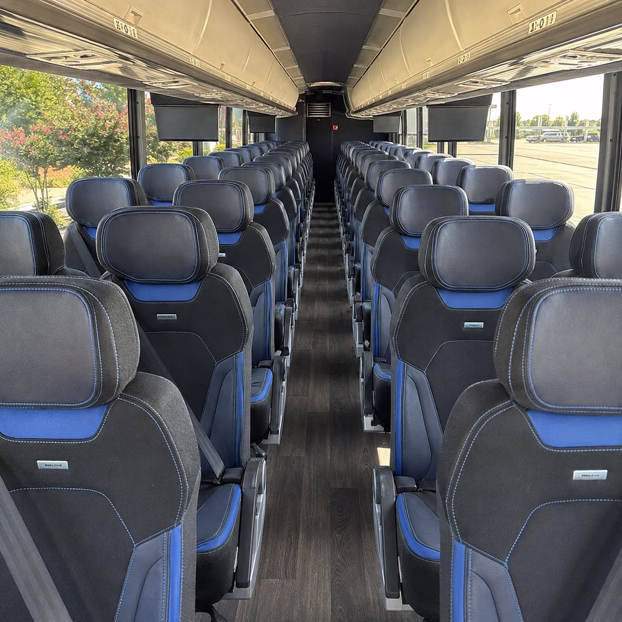 detroit charter bus services interior